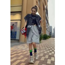 숏 데님 베스트 자켓 청 조끼 점퍼 브이넥 버튼 진청 프렌치 레이스 민소매 카라 이성경