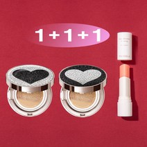 트윙클라 1+1+1 [쿠션15g+쿠션15g+멀티밤10g] [복합 피부 추천] 스타일71 풀 커버 럭셔리 자외선차단 주름개선 미백 앰플 멀티밤 주얼리 쿠션 21호 23호, 1개, 블랙하트21호+실버하트21호(복합)+멀티밤
