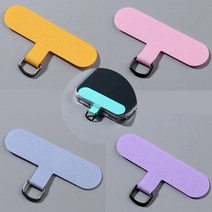 스마트폰 숏 태그 홀더 행온택 패드 고리 키링 걸이 휴대폰 핸드폰 줄걸이, 옐로우(페브릭), 숏 폰태그