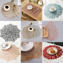 호텔 플레이팅 식탁매트 방수 북유럽 테이블매트 6종, 우드형_모던형(그레이)