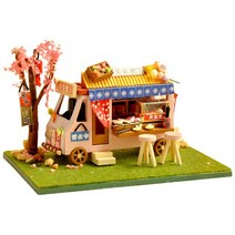 Cutebee DIY 인형 집 일본식 빌라 키트 목조 소형 주택 생일 선물 2층집, TC84