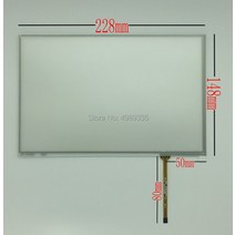 [터치스크린판넬] 10.1 인치 저항성 터치 스크린 228X148 유리 1610, 한개옵션0, 한개옵션0