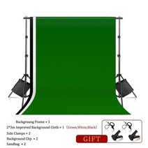 샌드백 홀더 지지대 여성용 남성용 권투 복싱 격투기 background stand with 2x3m black white green cloth telescopic backgroun, 2 x 3m, 세 개의 천으로