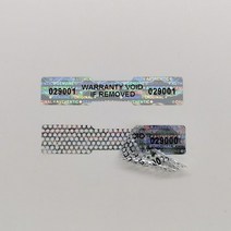 홀로그램 보안 스티커 봉인지 변조 방지 일련 번호 5cm x 1cm 1000개 봉인씰 보안스티커 서명란 선물 포장 크리스마스, 벌집 모양