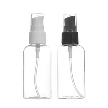 [허브스프레이] 에센스 펌프용기 50ml~100ml, 1개, 50ml 투명용기(타원형) 흰색캡