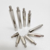 PCB 지지대 볼트 M4 (규격선택) 니켈/소량 낱개 대량 판매, M4x15mm(볼트)-6개, 6개