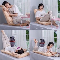 리클라이너쇼파 접이식쇼파 1인좌식의자 쇼파베드 1인용 각도조절 좌식쇼파 미니쇼파 소파베드, 핑크