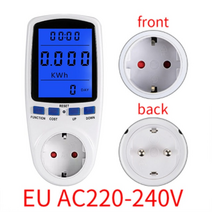 220V AC EU 디지털 LCD 전력계 전력계 소켓 전력량 Kwh 에너지 측정기 FR US UK AU BR 측정 콘센트 전력 분석기, 프랑스 230V 50Hz, 1개