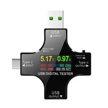 멀티 테스타기 전류 다기능 계측기 타입 테스터 디지털 전압계 전압 미터 앰프 전류계 보조베터리 충전기 표시기, Black
