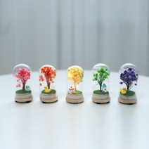 드라이플라워 프리저브드 안개꽃 유리돔만들기 diy 수업재료, 미니안개꽃유리돔만들기DIY, 노랑