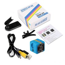 초소형 블랙박스 cctv 적외선 미니 음성 대화 감시 홈 애견 카메라 sq11 mini camera small cam 720p night vision sensor 캠코더 dv, 푸른