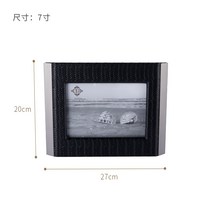 장식품액자 현대 가볍게 사치한 모델하우스 퀄리티 피질 금속 위빙 라탄 엠보가죽 6인치 7인치 꾸미기액자 2664578398, 7인치 블랙