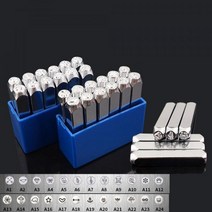 불박기 각인기 날인기 스탬프 가죽공예 1pc 24 패턴 6mm 금속 펀칭 도구 알루미늄 가죽 독특한 마킹 기호 스탬핑을위한 공예, 삼