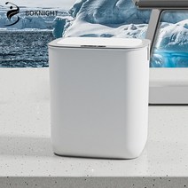 복나이트 휴지통 기저귀음식물쓰레기통 화장실인테리어스마트휴지통 18L, 충전식, 흰색