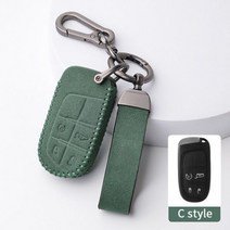 차키 케이스 지프 그랜드 체로키 WK2 KL 랭글러 JK 레니게이드 커맨더 알칸타라 스웨이, Style C Green