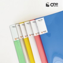 원오피스 투명 애나멜 초음파 A4 클리어 화일 파일 10매입 20매입 기본형 명함포켓형, 20매명함형, 옐로우