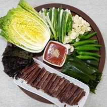 [이프로마켓] 구룡포 햇 과메기 반손질 완전손질 단품 야채세트, 꽁치과메기 완전손질 10미(20쪽) + 야채세트