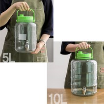담금주병 벨브 수도꼭지 유리술병 과일청 효소병 포도주병 과실주병5L 10L, 감성◐10L◑홈