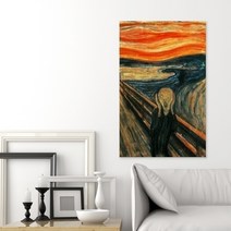 [RA㏓] 명화그림 뭉크 대표작 캔버스액자 절규 벽걸이 예쁜 업소 인테리어 홈인테리어 ▷_§Ea, §§_25x25cm