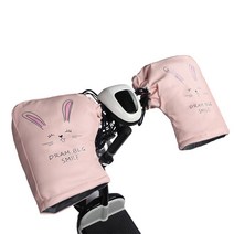 전동 킥보드 방한 방수 장갑 토시 스쿠터 전기 자전거 방한 겨울 핸드커버 겨울용품 항공배송, 인디안핑크스틸커버-토끼 새끼