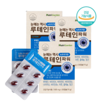 뉴트리가든 눈에는 역시 루테인 파워 500mg 마리골드 비타민A E B2 망간 아연 셀레늄, 30정, 2개, 30정