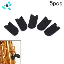 견고한 알토 테너 소프라노 색소폰 용 5Pcs 블랙 러버 엄지 레스트 세이버 쿠션 패드 핑거 프로텍터, 한개옵션0