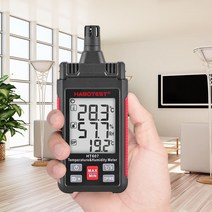 HT607 LCD 디지털 온도 습도 측정기 휴대용 실내 가정용 온도계 듀포인트 습식 전구 습도계 게이지 센서 앱스트