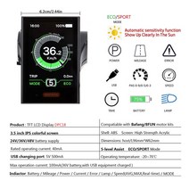 산악 전기 전동 자전거 Bafang/8FUN 중반 허브 드라이브에 대 한 전자 자전거 HDMI 디스플레이 표시기 모터, 10 DPC18, 한개옵션1