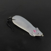 다혜 네즈미 가물치프로그 개구리미끼 개구리프로그 가물치루어 플로팅 웜 배스 낙시 FROG 프로그루어 민물낚시 탑워터 쥐 프로그 23g 110mm, 그레이