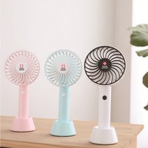 미니선풍기 선풍기 휴대용선풍기 탁상겸용 180도각도조절 미니핸드선풍기 sw-10 사은품 판촉 나루상회, 스카이블루