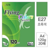 삼원)플라잉칼라(E27.초록색 A4 120g 20매) 디자인종이 초청장종, 단품