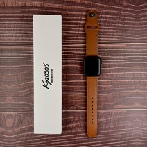 케이와이코리아 애플워치 호환 가능 가죽 스트랩 루프형, 브라운, 38/40/41mm