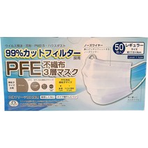 50장】부직포 3층 마스크 레귤러 사이즈 50장입 MASK LABO JIS규격 전국 공업회 후지, 한개옵션1, 한개옵션0