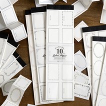 빈티지 라벨 프레임 다꾸 종이 메모 페이퍼 6종, A (ME-1811)