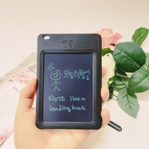 LCD 전자칠판 미니 태블릿 메모장 4.4inch 간단메모장 펜포함 스케치보드 아동학습용 전자노트, 레드, 1개