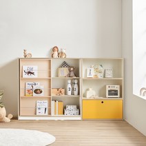 리바트 꼼므 키즈 1200 슬라이딩+800 책장, 베이지(수납박스 별도)