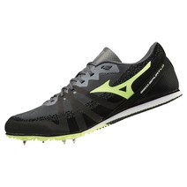 mizuno GEO SPURT LD 남여 육상 중장거리 스파이크 800m - 10000m전용 3000mSC겸용 225mm-280mm Black/Lime (U1GA201409)