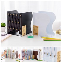 북 엔드 책장 책 꽂이 거치대 칸막이 앤드 독서대 간이 미니 고정 문제집 쓰러짐 방지 칸마기, 자바라책꽂이대브라운