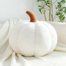 수입소파 럭셔리 나무 장식 호박 모양 베개 20-35cm 북유럽 스타일 방 플러시 소파 거실 침대 옆 매트, 01 WHITE_01 20cm