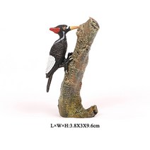 2023토끼 시뮬레이션 조류 모델 터키 플라밍고 앵무새 올빼미 바다 독수리 타조 PVC 액션 피규어 인형 장난감, [18] Imperial woodpecker