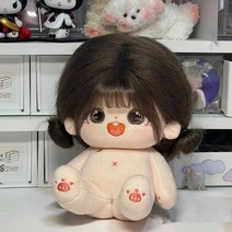 밤알 20cm면인형 무속분 초아소녀 하트 털털인형 피규어 인형이 여자를 선물한다, 1 밤나무 벌거 벗은 아기 (헤어 스타일 없음), 스켈레톤이 설치된 상태에서 20cm