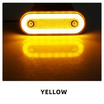 브래킷 포함 LED 사이드 마커 라이트 트럭 클리어런스 램프 테일 트레일러 화물차 경고 주차 1x24V, 03 YELLOW