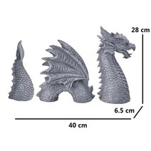 대형조각상 미니석고상 야외조형물 이색드래곤 고딕 품, 하얀