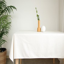 대성섬유 광목 테이블보, 백아이보리, 150x 150cm, 1개