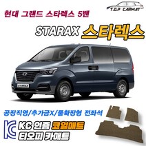 현대 그랜드 스타렉스 5밴 확장형 코일매트 차량용 바닥매트 티오피카매트, 1열+2열(풀확장형), 브라운, 그랜드 스타렉스 5밴 [2007~]