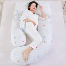 임산부 용 베개 허리 보호대 옆 수면 다기능 U 자형 배 리프트 임신 중 옆 누운 용품, 밤하늘 별