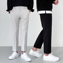 S~4XL 남자 슬랙스 9부 10부 맞춤 정장바지 밴딩 팬츠 여름 남성 빅사이즈 스판 슬렉스 5369