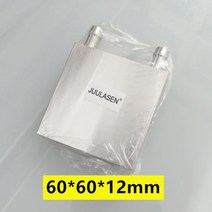 JUULASEN-80x80mm 60x60mm 컴퓨터 C 수냉 블록 알루미늄 산업용 M 자형 펠티어 라디에이터 방열판 교환기, 02 60x60x12mm