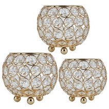 3pcs 골드 캔들 홀더 Tealight 촛대 봉헌 기둥 촛불 스탠드 Candelabra 웨딩 파티 테이블 중앙 장식 장식, 금, 금속