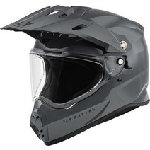 FLY Racing 성인용 Trekker 솔리드 헬멧(매트 블랙 XS), XX-Large_Grey